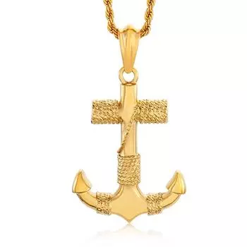 Ожерелье из титановой стали, подвеска в стиле ретро