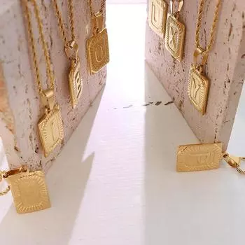 Ожерелье из титановой стали с 18-каратным золотом в стиле ретро — роскошные украшения в европейском и американском стиле для женщин