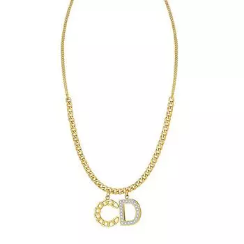 Ожерелье из титановой стали с буквой Cd Zircon не выцветает, универсальная модная цепочка на ключицу из нержавеющей стали для женщин