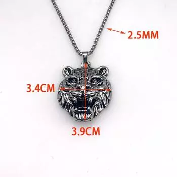 Ожерелье из титановой стали с головой тигра, сплавная подвеска, трендовый бренд, хип-хоп, ретро, цепочка для свитера, аксессуары
