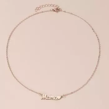 Ожерелье из титановой стали с именами в виде алфавита и бриллиантов, ювелирное ожерелье из нержавеющей стали с несколькими стилями обработки