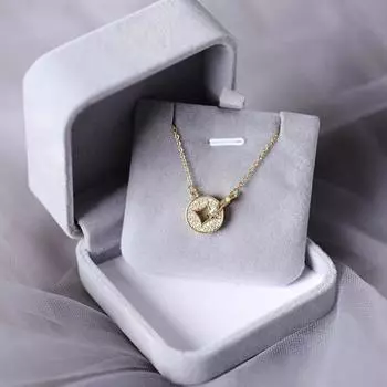 Ожерелье из титановой стали с медной монетой, женский дизайн, высококлассное ощущение страны и династии, цирконовый кулон, не выцветает, цепочка для ключицы