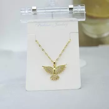 Ожерелье из титановой стали с полностью бриллиантовым принтом «Крылья феникса», женское, легкое, роскошное, простое, индивидуальное, универсальное, на ключицу, цепочка, ювелирное изделие