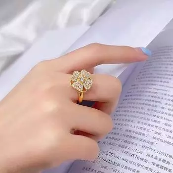 Ожерелье из титановой стали с вращающимся четырехлистным клевером, женский универсальный комплект ювелирных изделий премиум-класса с микроинкрустацией цирконием в форме сердца