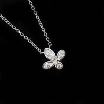 Ожерелье из травы с цирконом нежное и модное, универсальное, сдержанное и уверенное 2024 НОВОЕ милое