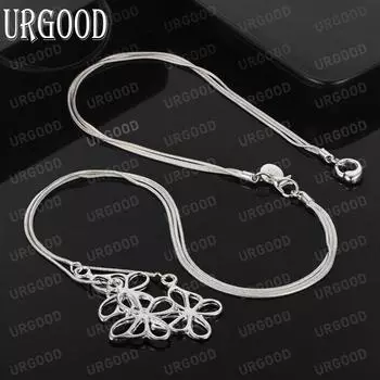 Ожерелье из трех змей в виде бабочки из стерлингового серебра 925 пробы, модные свадебные украшения 45CM