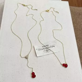 «Ожерелье из тыквенного свитера»: Роскошный, уникальный, универсальный аксессуар для женщин, коллекция осень/зима 2024 года. N1271 красный