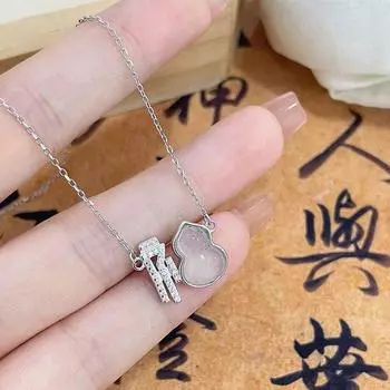 Ожерелье из тыквы «Фуцзы» легкое и роскошное, высокого качества, в новом китайском стиле, изысканное и элегантное, в китайском стиле