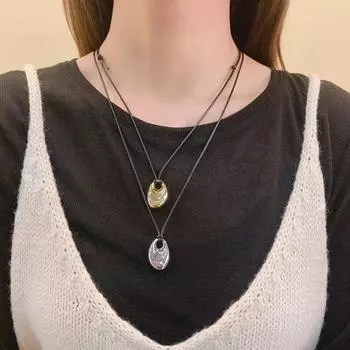 Ожерелье из веревки для женщин, осенне-зимняя простая мода, длинная цепочка для свитера