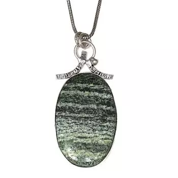 Ожерелье из зебры с драгоценными камнями из яшмы ручной работы из серебра 2,5 дюйма