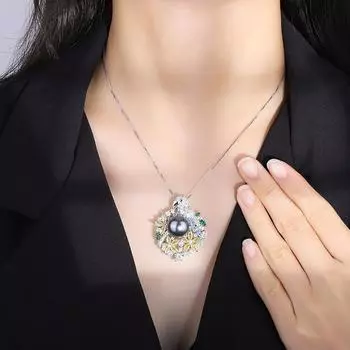 Ожерелье из жемчуга Fritillary, ожерелье из серебра 925 пробы «Какаду», легкая роскошная винтажная подвеска из циркония, мода
