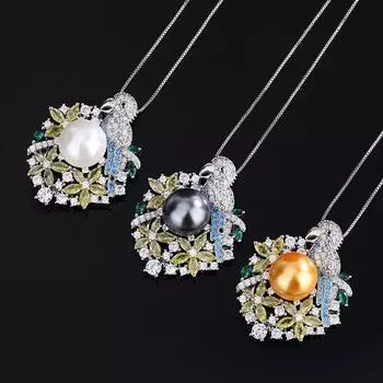 Ожерелье из жемчуга Fritillary, ожерелье из серебра 925 пробы «Какаду», легкая роскошная винтажная подвеска из циркона