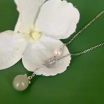 Ожерелье из жемчуга Хотан-Джейд, легкое, роскошное, в китайском стиле, ретро, ожерелье с бахромой, цепочка для воротника, новое