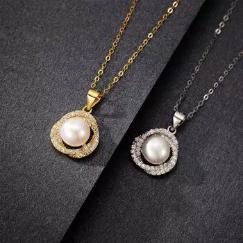 Ожерелье из жемчуга камелия из стерлингового серебра S925, женская мода, легкая, роскошная подвеска из натурального пресноводного жемчуга в стиле ретро с розой 925 silver