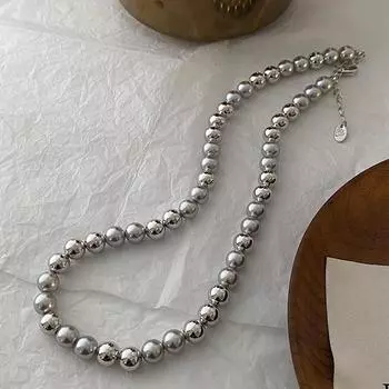 Ожерелье из жемчуга Maduo из пеньки, женская легкая роскошная нишевая высококачественная цепочка на ключицу, французская универсальная цепочка на шею Shijia