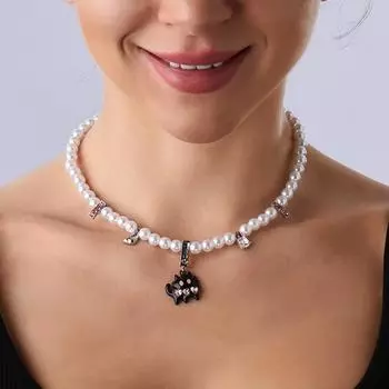 Ожерелье из жемчуга в стиле барокко, забавный ошейник с кулоном в виде кошки, женская индивидуальность, милая, крутая цепочка на ключицу