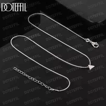 Ожерелье из змеиной цепи из стерлингового серебра 925 пробы с треугольной цепочкой, модные свадебные украшения 45CM