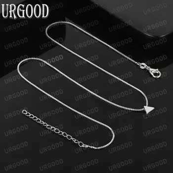 Ожерелье из змеиной цепи из стерлингового серебра 925 пробы с треугольной цепочкой, модные свадебные украшения 45CM