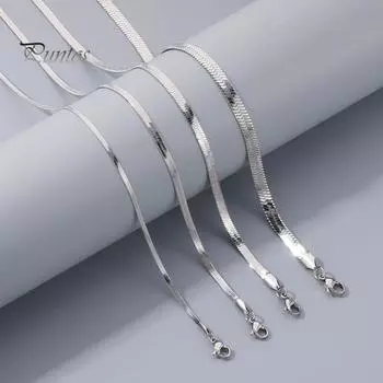 Ожерелье из змеиной кости, легкое, регулируемое, с удлиненной цепочкой, из титановой стали, подарок на День святого Валентина, ювелирные изделия для свиданий, работы, вечеринок 40cm B