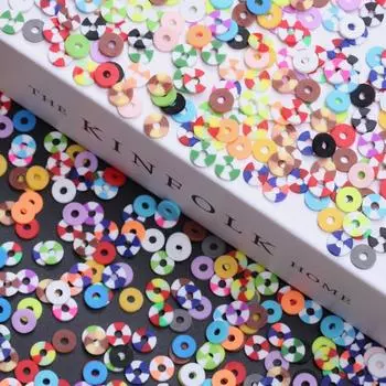 Ожерелье Изготовление браслета ручной работы подходящего цвета Материалы «сделай сам» Ювелирные аксессуары Плоская полимерная глина 6 мм Сплошной цвет Прокладка Брелки для ключей about 6mm----200Pcs