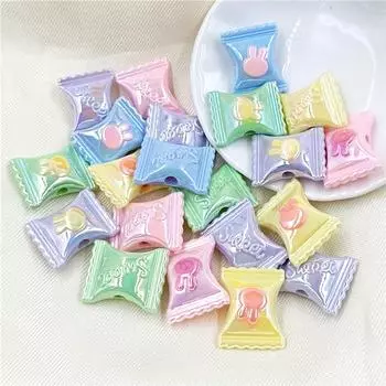 Ожерелье Изготовление Ювелирных Изделий DIY Материал Ручной Работы Кулон Двухцветный 5 шт. УФ-Кролик Конфетный Браслет Покрытием Цветное Моделирование Свободные Бусины Аксессуары жёлтый