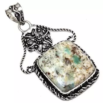 Ожерелье K2 Jasper Gemstone Handmade Gift For Her Серебряные украшения 2.25