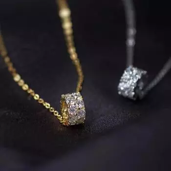 Ожерелье-калейдоскоп из стерлингового серебра S925 с бриллиантами для женщин, изысканная сияющая цепочка на ключицу с инкрустацией из циркония 925