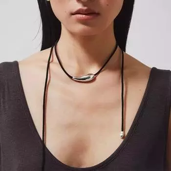 Ожерелье-капля Dong Jie, женский нишевый дизайн, изысканный миланский шелковый канат, цепочка на ключицу, осенне-зимняя цепочка для свитера