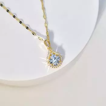 Ожерелье-капля воды, Простой и персонализированный женский монопродукт, Универсальная титановая стальная цепочка для ключицы