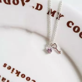Ожерелье Ключ любви , Женская легкая роскошь, Изысканное и милое, Симпатичная цепочка на ключицу, Универсальные аксессуары, Модные подарки для девушек