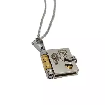 Ожерелье-книга для дочери Моя невероятная девочка Кулон из нержавеющей стали с гравировкой Ожерелье-мини-книга Ювелирный подарок C