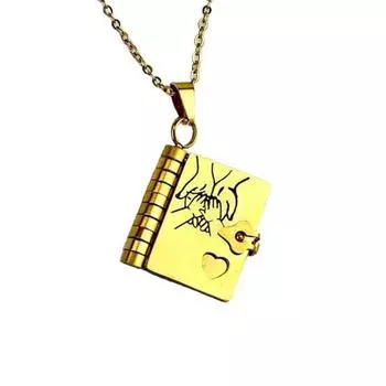 Ожерелье-книга для дочери Моя невероятная девочка Кулон из нержавеющей стали с гравировкой Ожерелье-мини-книга Ювелирный подарок A