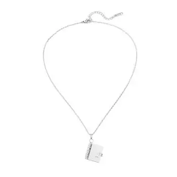 Ожерелье-книга из титановой стали, открывающееся, мини-подвеска-книга, ожерелье с подвеской в виде книги любви, ювелирный подарок для нее