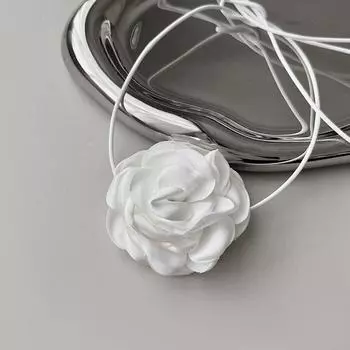 Ожерелье-колье для женщин, регулируемая цепочка для вечеринки, свадьбы, модные украшения, подарок для девочек, ожерелье с розами, романтическое 41-50cm чёрный