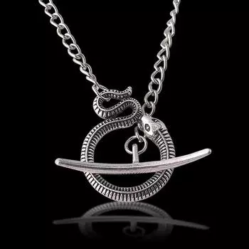 Ожерелье-колье «Лунная змея» «Три меча» унисекс, колье в готическом стиле в стиле панк для женщин и мужчин, ювелирные изделия в стиле хип-хоп