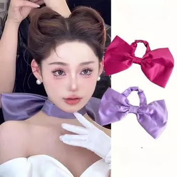 Ожерелье-колье с большим бантом для косплея для женщин, модные милые девушки с бантом для вечеринок, игры в баре, ожерелья, ювелирные аксессуары