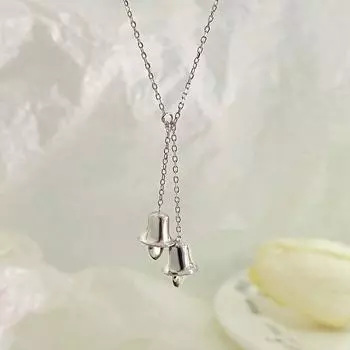 Ожерелье-колокольчик, нишевый дизайн, новый длинный кулон, высококачественная ключичная цепочка, женский