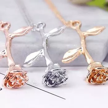 Ожерелье Креативное стильное красивое женское ожерелье-цепочка высокого качества для подарков золотистый/ярко-розовый