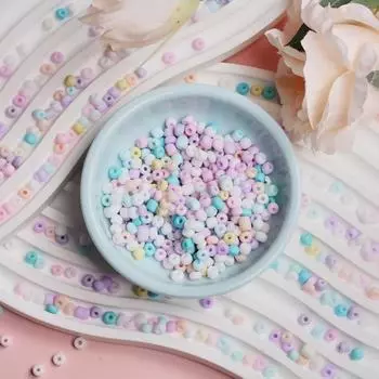 Ожерелье кремовые рисовые бусины модные аксессуары ручной работы ювелирные изделия материал из бисера матовый 1500/800 шт. серьги «сделай сам» браслет 3/4 мм для дома 3mm/1500pcs разноцветный