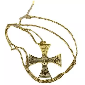 Ожерелье-крест, панк-свитер, ожерелье