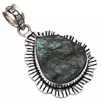 Ожерелье Лабрадорит Друзы Драгоценный Камень Подарок Для Нее Ювелирные Изделия 1.75