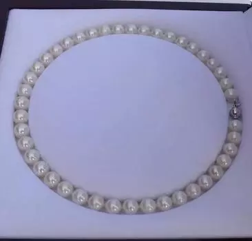 Ожерелье Limited Treasure из очень легкого натурального жемчуга диаметром 10-11 мм в форме круга