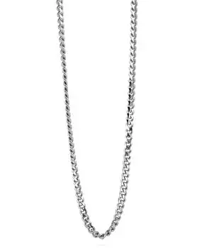 Ожерелье LION HEART, цепочка, ширина, разрез, хирургическая нержавеющая сталь, прямые продажи, серебряное ожерелье/3,5 мм, Kihei/65 см, мужское