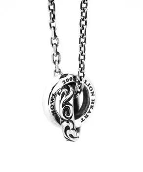 Ожерелье LION HEART HOWL Mane Scroll Double Ring, ожерелье из серебра 925 пробы/серебро