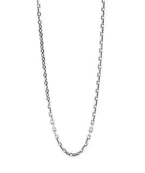 Ожерелье LION HEART, маленькое серебряное ожерелье-цепочка, ширина 50 см, серебро 925 пробы, напрямую управляемое Figaro 0,15 см, мужское (С сумкой)