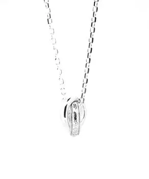 Ожерелье LION HEART с гравировкой Elegance Heritage Double Ring 925 Silver 50cm (я)будет Ожерелье/Серебро