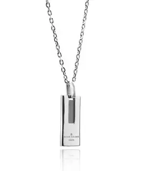 Ожерелье LION HEART с зубчатой пластиной, ожерелье из стали 316L, аллергия, 50 см, серебро LH-1 (Дружелюбный к металлу)