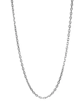 Ожерелье LION HEART, серебряная цепочка, ширина 60 см, серебро 925 пробы, напрямую управляемая огранка, адзуки 0,2 см, мужское (С сумкой)