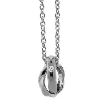Ожерелье LION HEART Wave Double Ring, хирургическая нержавеющая сталь, прямые продажи, серебро, мужское