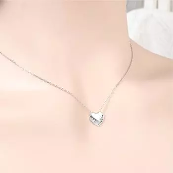 Ожерелье Love для женщин Ins Niche Design Light Luxury Gentle Heart Zircon Clavicle Chain
